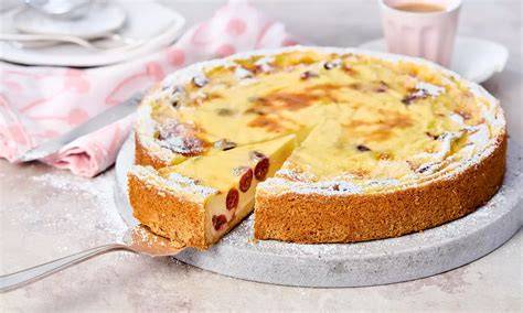 Gebackener Joghurt-Pudding-Kuchen in der Springform