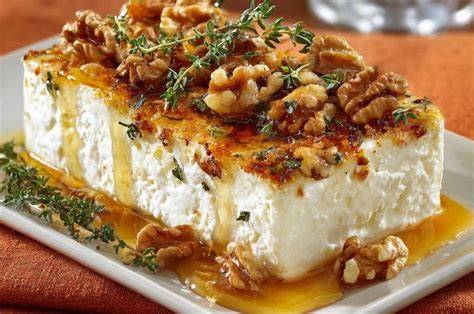 Gebratener Feta mit Honig und Thymian im Ofen