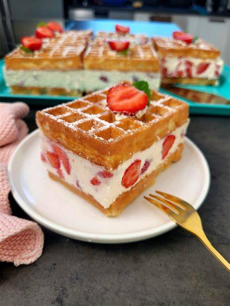 Geburtstagstisch mit Wonder Waffel Torte, Konfetti und Dekoration