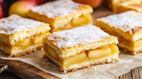 Gedeckter Apfelkuchen mit glänzendem Zitronenguss