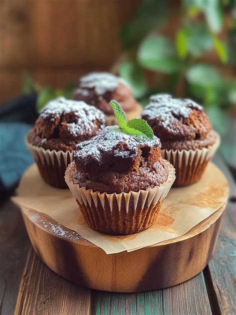 Gefüllte Muffins mit Ganache und Schokoröllchen