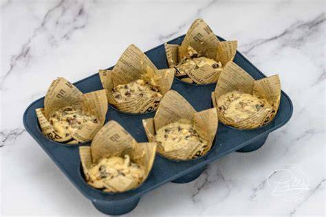 Gefüllte Muffins vor dem Backen