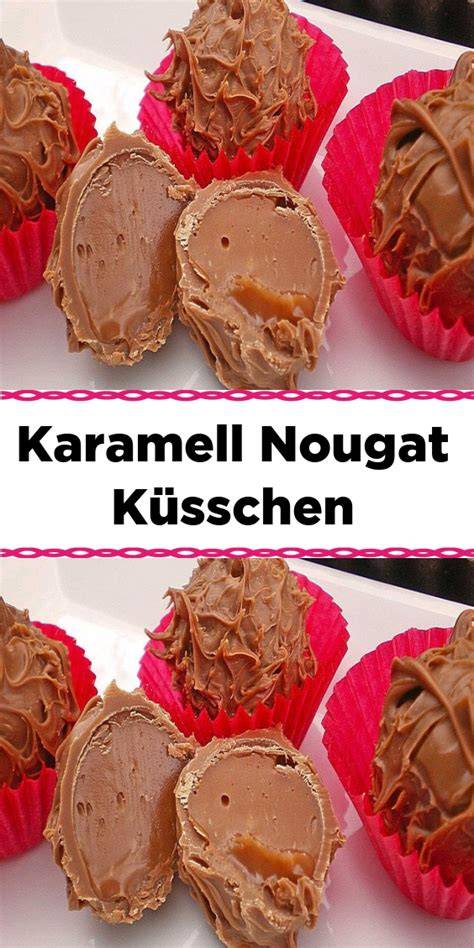 Gefüllte Pralinen mit Nougat und Karamell