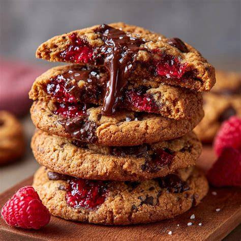 Gefüllte Schoko-Cookies mit Amarena-Ganache