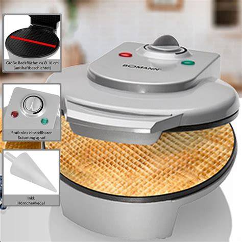 Geformte Waffelschalen und Hörnchen ohne Waffeleisen