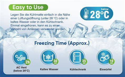 Gefrierzeit und Tipps zum Umrühren als Schema