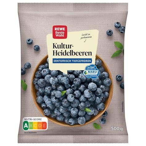 Gefrorene Heidelbeeren in einer Schale