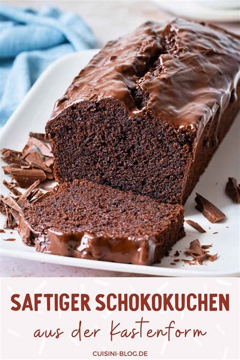Gegossener Schokokuchen in Kastenform - Zucchinischnitten