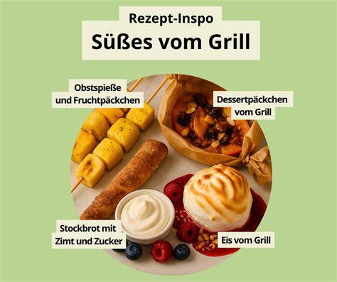Gegrillte Früchte auf dem Rost, angerichtet als Dessert