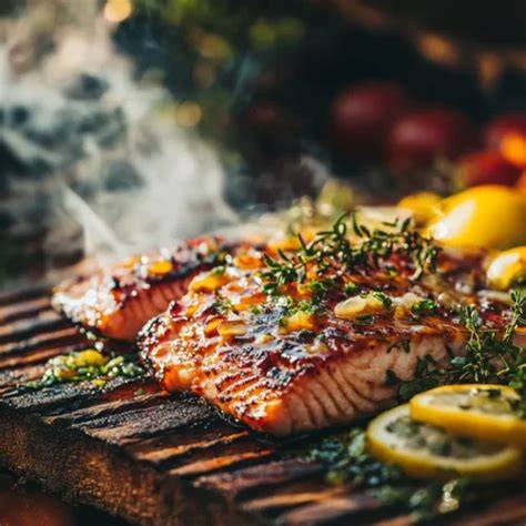 Gegrillter Lachs auf Zedernholz mit Limetten