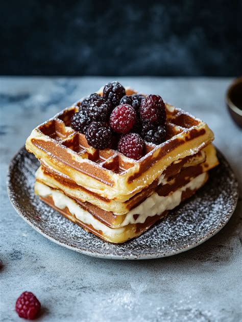 Gekühlte Waffeln in Schichten