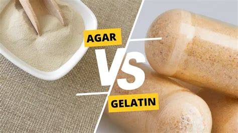 Gelatine und Agar-Agar als Vergleich