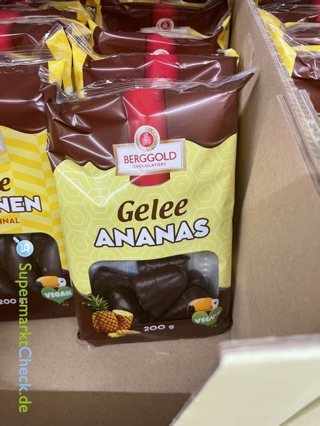 Gelee Ananas Berggold Packung und Gelee-Ecken