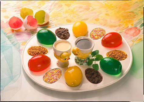 Gelee Eier mit verschiedenen Farben