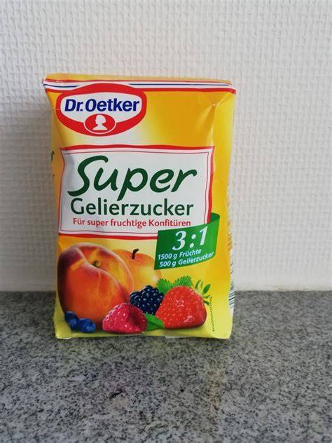 Gelierzucker Typen und Frucht-Zucker-Verhältnisse Infografik
