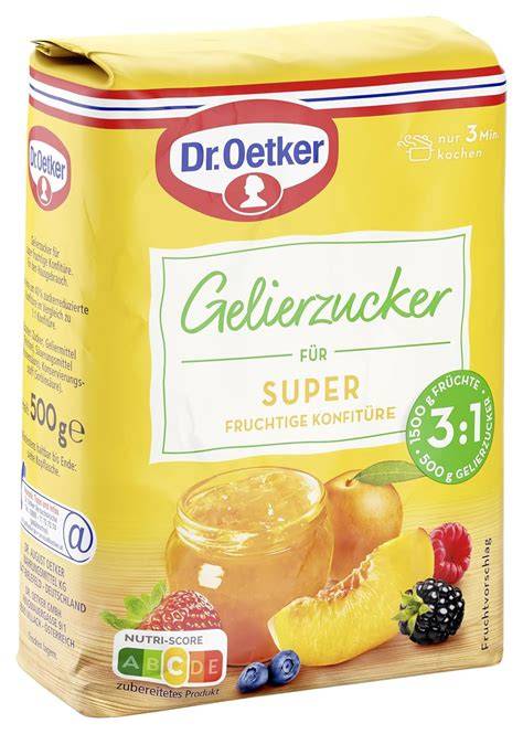 Gelierzucker in verschiedenen Varianten für Marmeladen