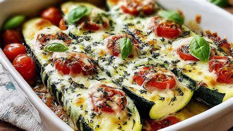Gemüse-Quark-Kuchen mit Zucchini, Tomaten und Petersilie