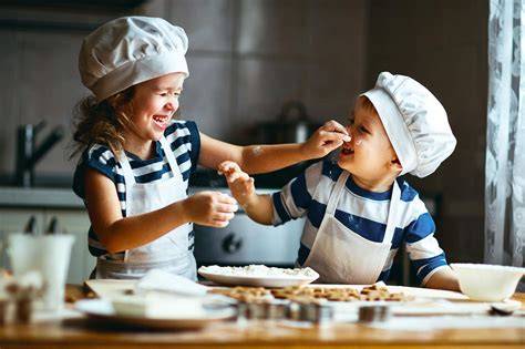 Gemeinsames Backen mit Kindern