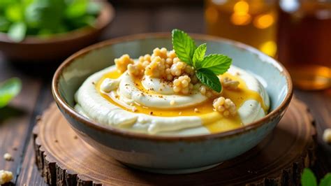 Genussmoment: Honig über griechischem Joghurt