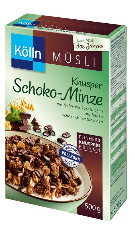 Genussmoment: Kölln Müsli Schoko-Minze mit Milch