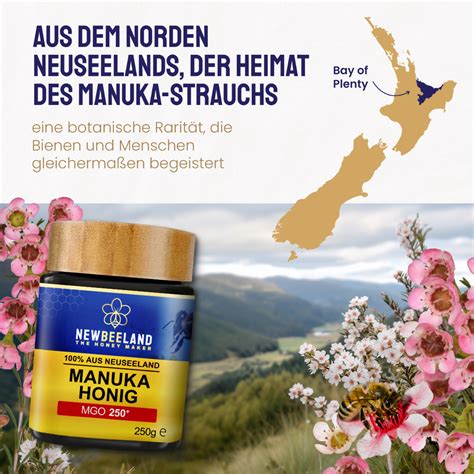 Geografische Herkunft Neuseelands und Blütezeit der Manuka-Pflanze