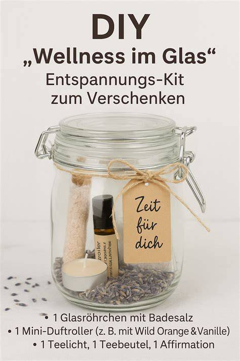 Geschenk im Glas: Schichten, Etikett und Dosierhinweis