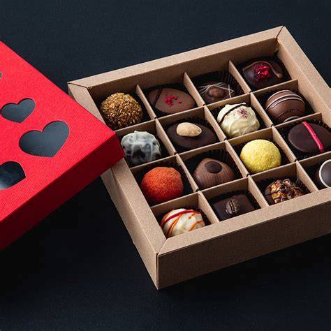 Geschenkbox mit handgemachten Pralinen