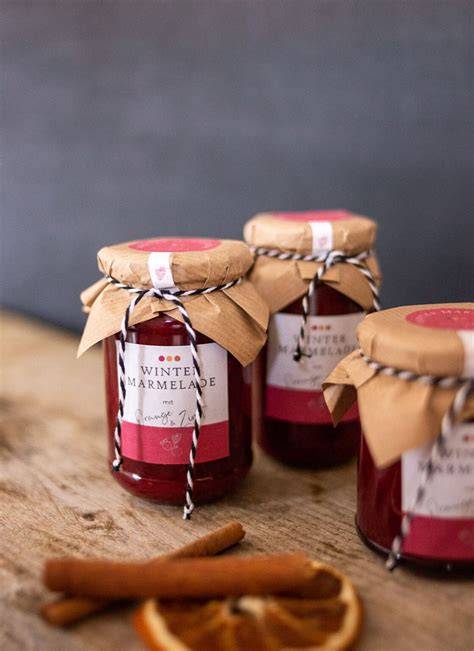 Geschenke aus der Küche: Marmelade mit Etiketten