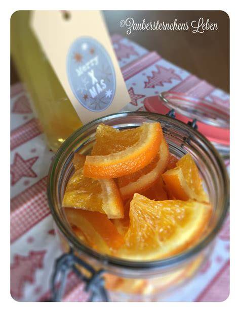 Geschenkidee: Hausgemachte kandierte Orangen in hübschem Glas