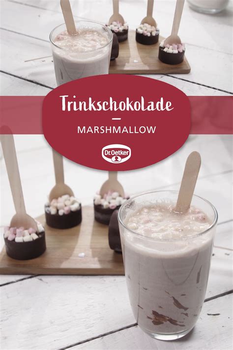 Geschenkidee: Selbst gemachte Trinkschokolade im Glas mit Marshmallows