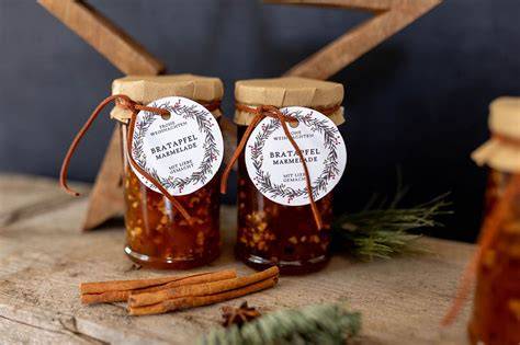 Geschenkidee: Selbstgemachte Marmelade liebevoll verpackt
