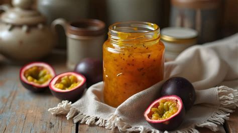 Geschenkidee Passionsfrucht Marmelade mit Etikett