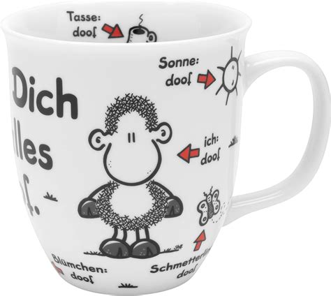 Geschenkideen zum Ausfüllen: Tasse und Album von sheepworld mit Schokolade