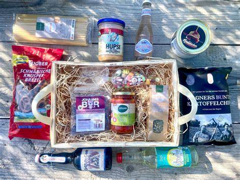 Geschenkkorb mit regionalen Spezialitäten