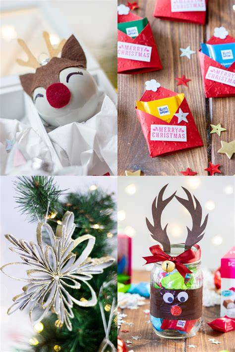 Geschenkte Schoko-Spekulatius Creme liebevoll dekoriert mit Bastelideen für Weihnachten