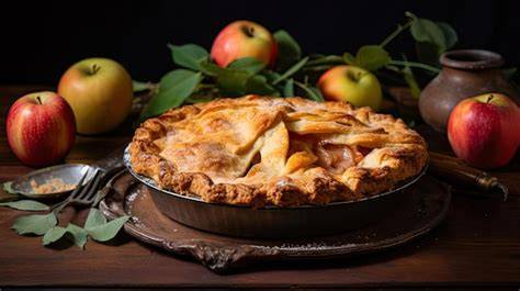 Gestürzter Apfel-Karamell-Kuchen frisch aus dem Ofen mit goldener Karamellschicht obenauf