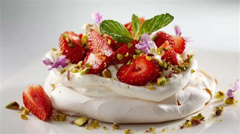 Gestaltungsideen für Erdbeer-Sahnetorten: Tupfen, Erdbeeren und Pistazien