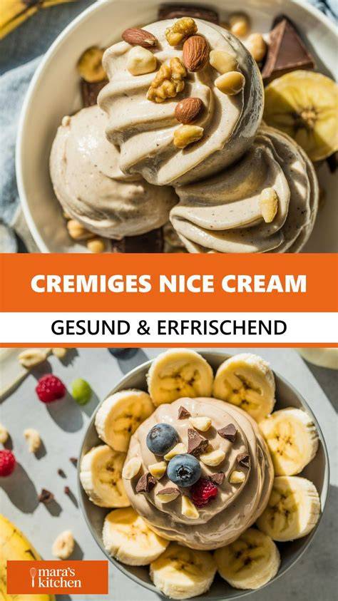 Gesunde Nice Cream aus gefrorenen Früchten