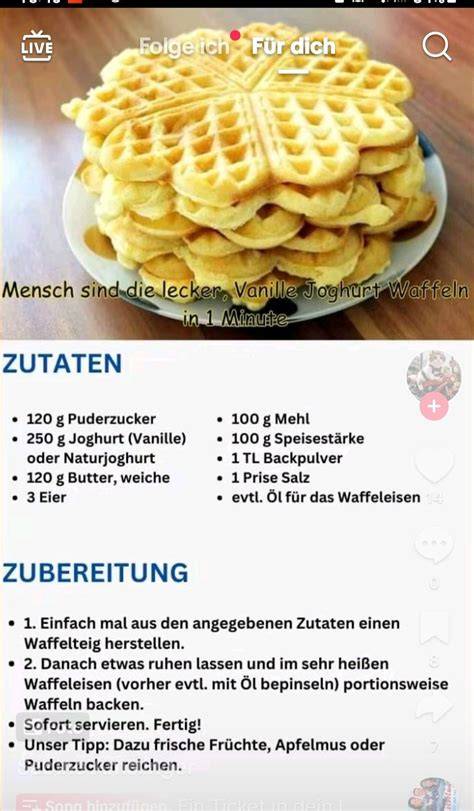 Gesunde Zutaten für kalorienarmen Waffelteig