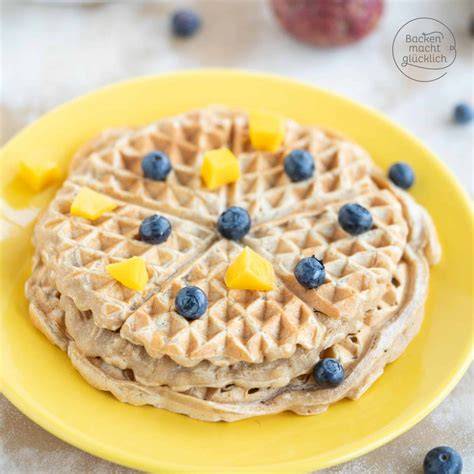 Gesunde vegane Vollkorn-Waffeln