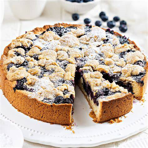 Gesunder Heidelbeerkuchen vor dem Servieren