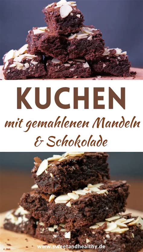 Gesunder Schokokuchen mit gemahlenen Mandeln und dunkler Schokolade