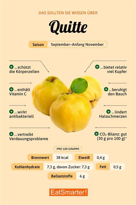Gesundheitliche Vorteile von Quitten - Infografik