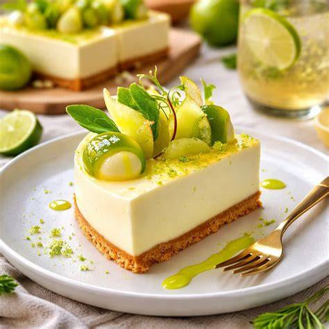 Gin Torte mit weißer Schokolade, Limette und Kreativdekoration