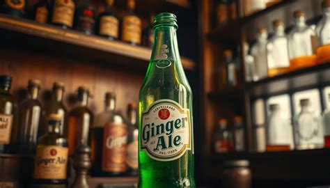 Ginger Ale Flasche und Zutaten