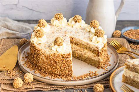 Giotto-Torte aufgeschnitten mit Nutella-Schicht