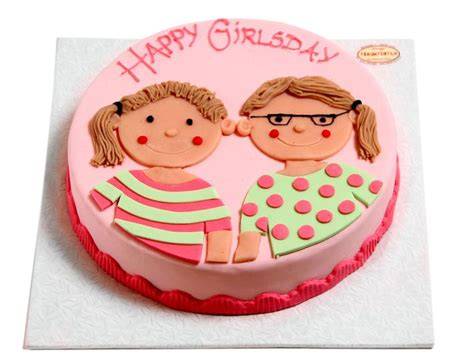 Girlsday-Torte mit zwei Mädchenfiguren