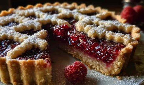 Gittermuster auf Linzer Torte