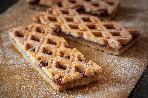 Gittermuster der Linzer Torte als Nahaufnahme
