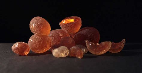 Glänzende Lebkuchenhäuser mit Gummi Arabicum
